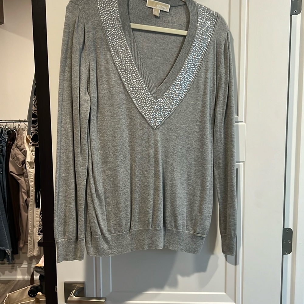 Michael Kors Women’s beaded vneck sweater